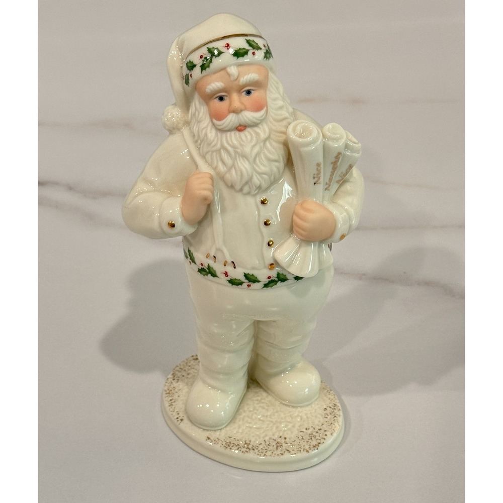 Santa Lenox Figurine Nice Naughty Nice Porcelain Christmas Holiday 6.5" Rare